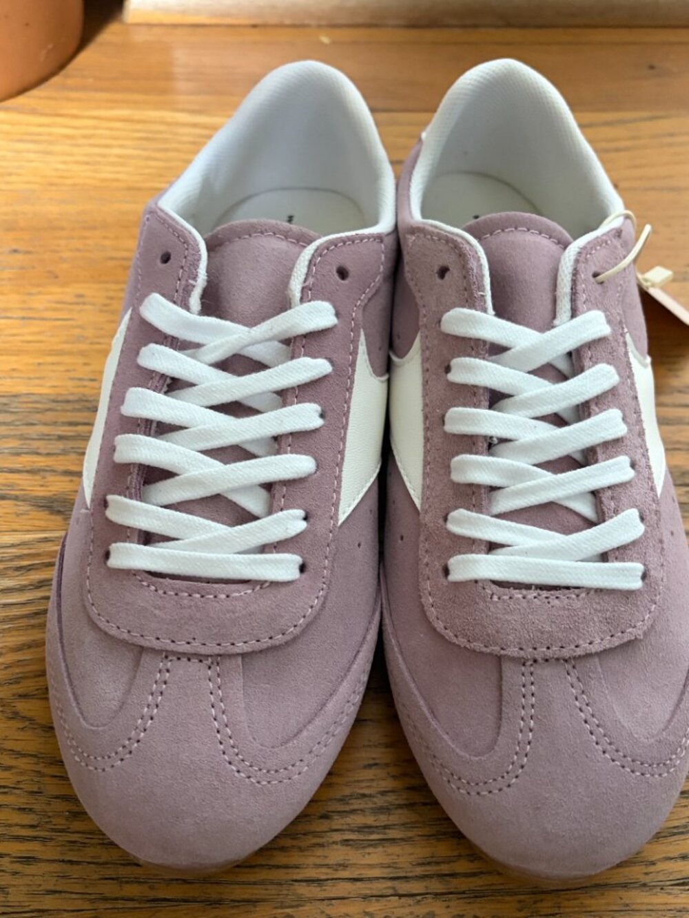 Mila Paoli Suede Sneakers Mauve Size 7.5 NWT - Picture 2 of 6